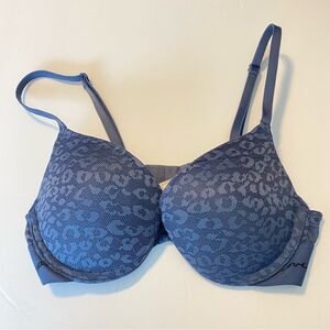 Victoria’s Secret PINK Wear Everywhere Push Up Bra-Navy blue mesh-32B